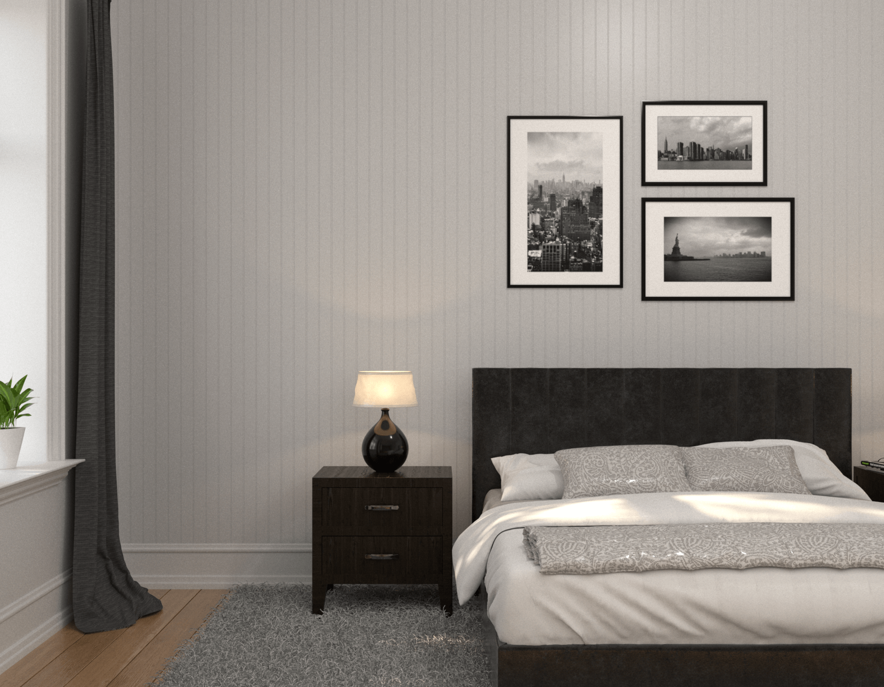 Bedroom Beadboard Paintable Deepbead