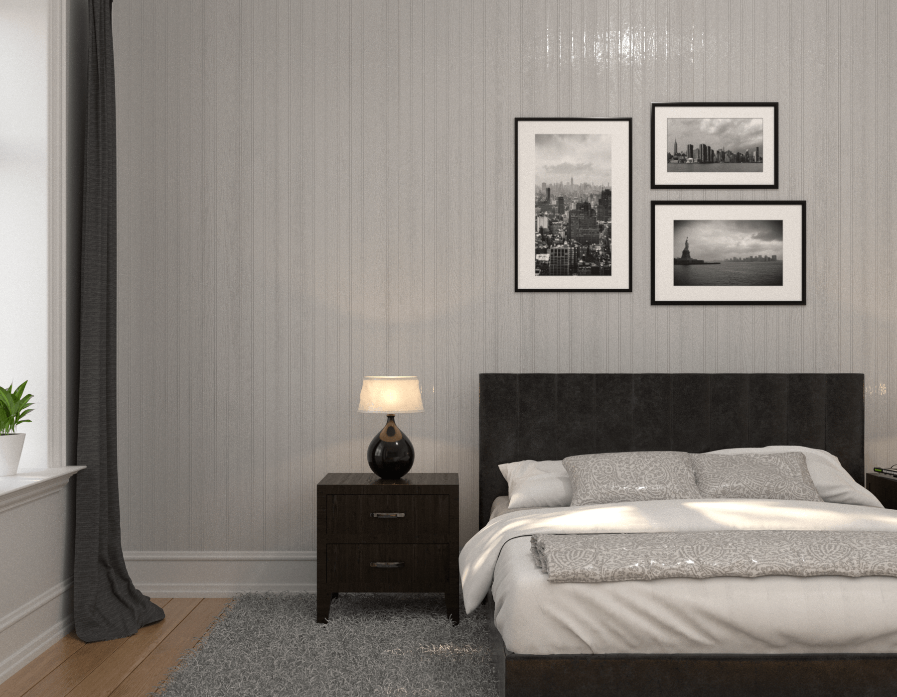 Bedroom Beadboard Pinetex