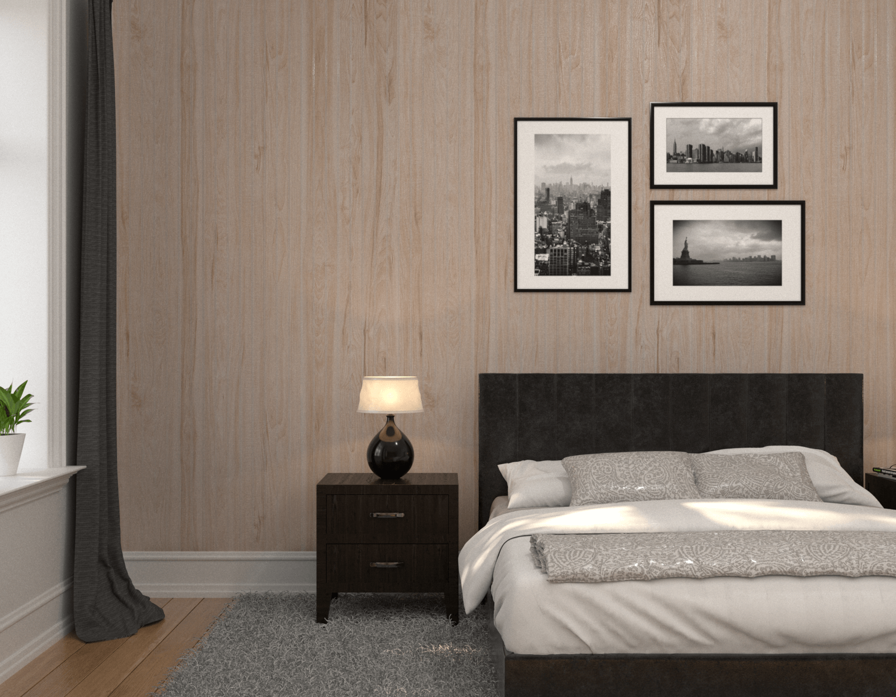 Bedroom Wood Frosted Maple