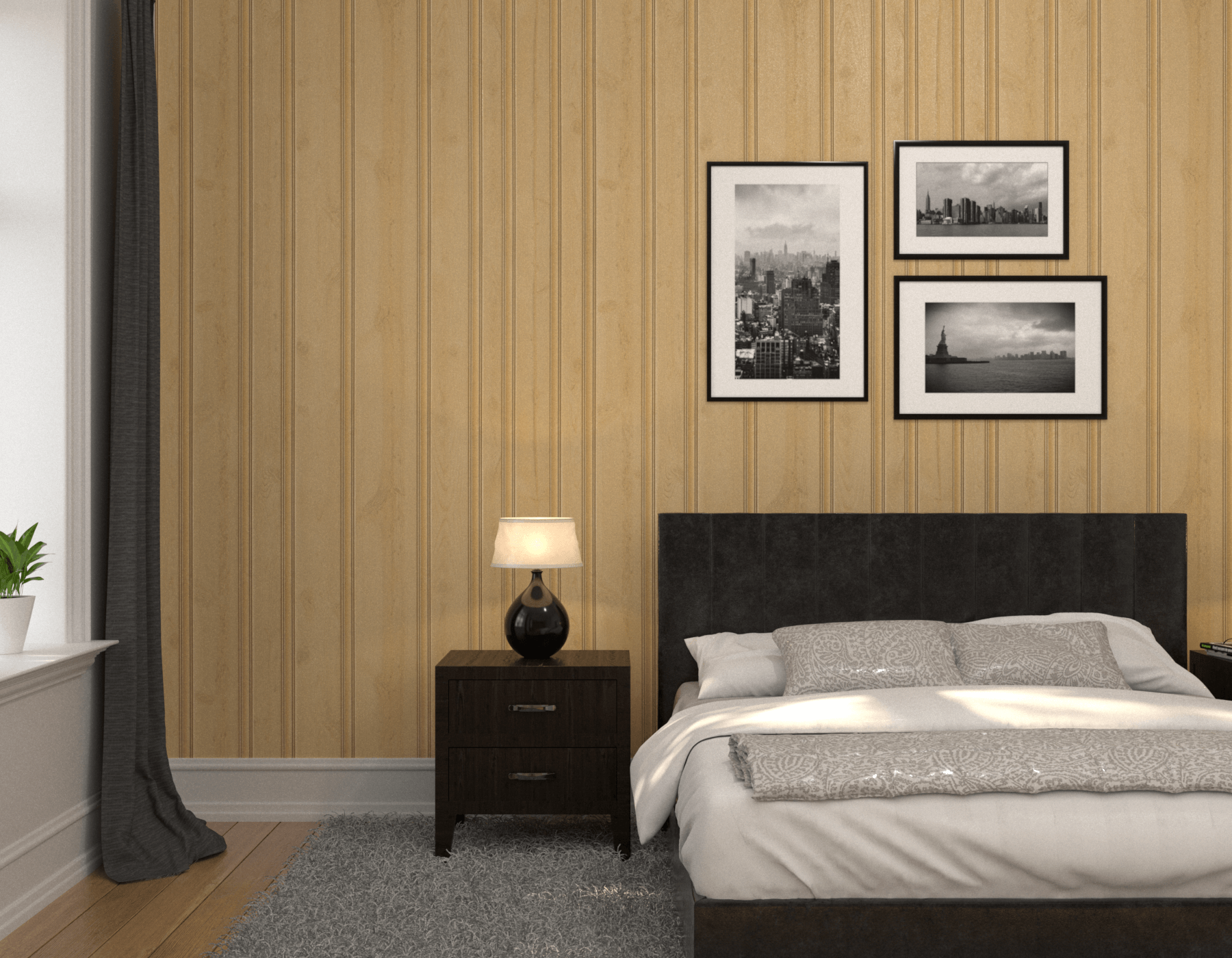 Bedroom Wood Honey Pine