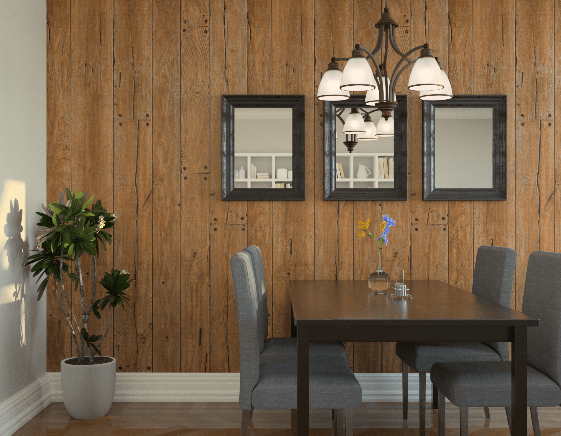 Dining Wood Cabin Creek
